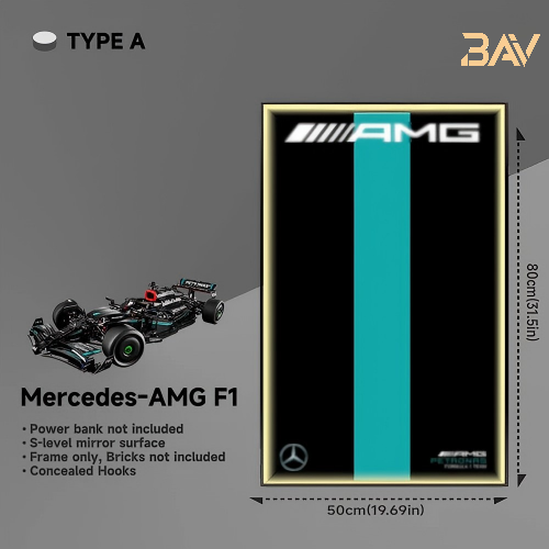 Trilumity Building Block Set: Car Display Frame for Lego Technic Mercedes AMG F1 42171