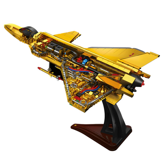 Trilumity Collector'S Golden Edition J-20 Building Block Set, 1,200-Piece