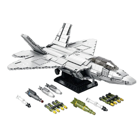Trilumity F-22 Raptor, The Fifth Generation Fighter Building Block Set, 1,837-Piece