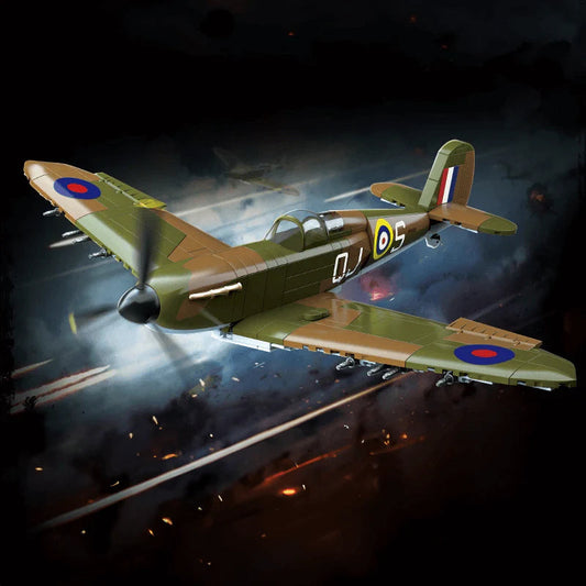 Trilumity British Spitfire Building Block Set, 682-Piece