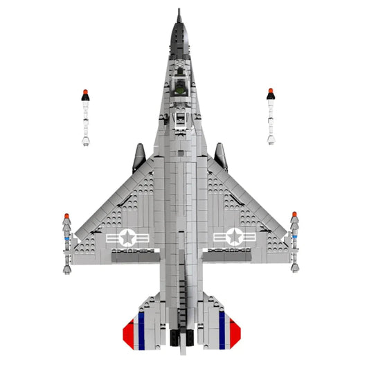 Trilumity F-16 Fighting Falcon Building Block Set, 1,427-Piece