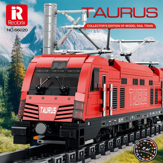 Reobrix Motorized Building Block Set: Taurus European Electric Passenger Train, Model 66020