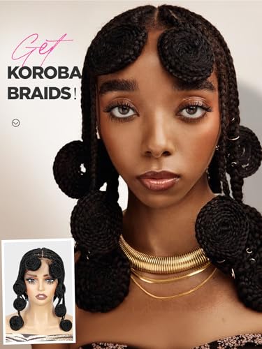 Trilumity Full Lace Box Deep Wave Synthetic Fiber - Natural Black Hair Replacement Wig