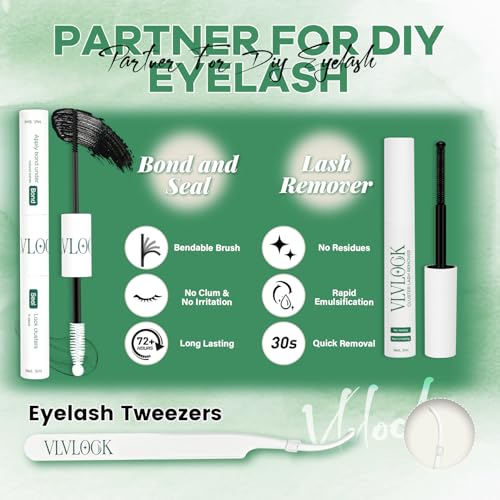 Trilumity Enchantress Lash Clusters Kit Wispy Faux Mink Fiber - Black False Lashes