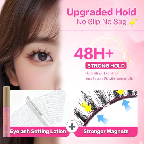Trilumity Upgrade Soft Magnetic With Wispy Faux Mink Fiber - Black False Lashes