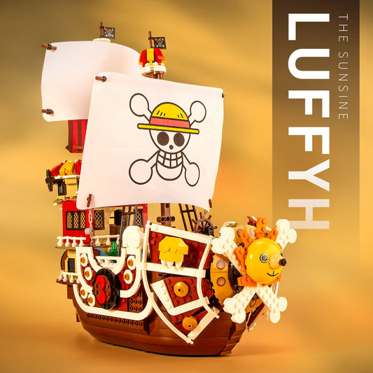 Trilumity One Piece Pirate Ship Thousand Sunny, Free Dolls Building Block Set, 1,484-Piece