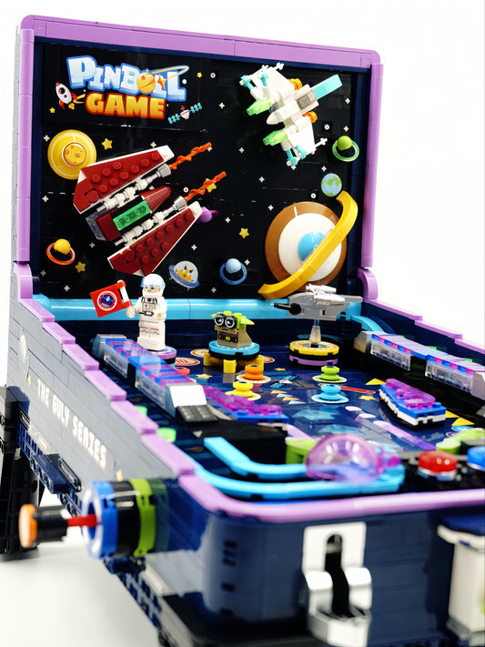 Trilumity Interstellar Pinball Table, with controllable ejection and coin insertion Building Block Set, 2,309-Piece