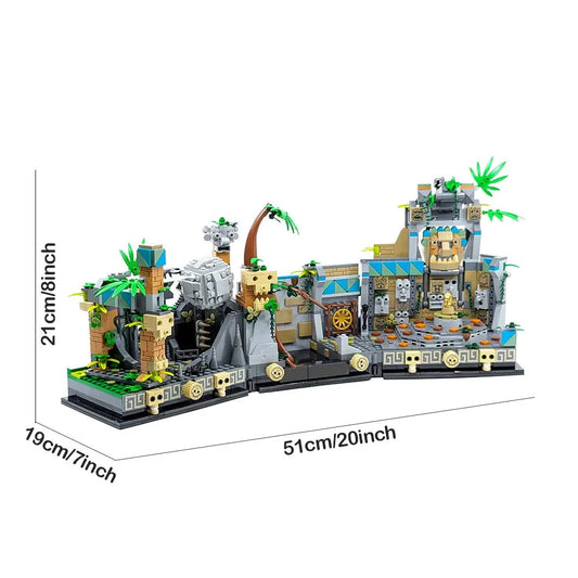 MOC Building Block Set: Movie MOC Temple of the Golden Idol, Model 10091