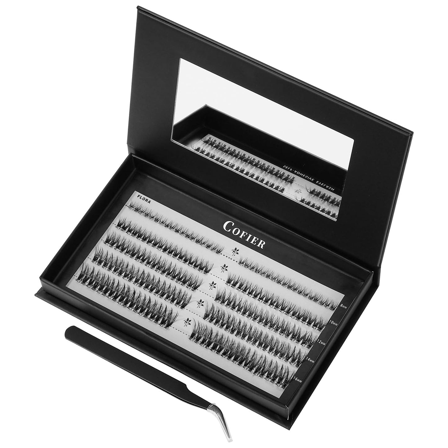 Trilumity Lash Clusters Kit Individual Wispy Faux Mink Fiber - Black False Lashes