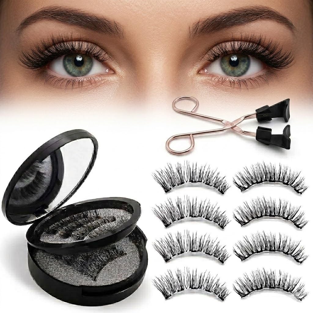 Trilumity Magnetic With Applicator Look Wispy Faux Mink Fiber - Black False Lashes