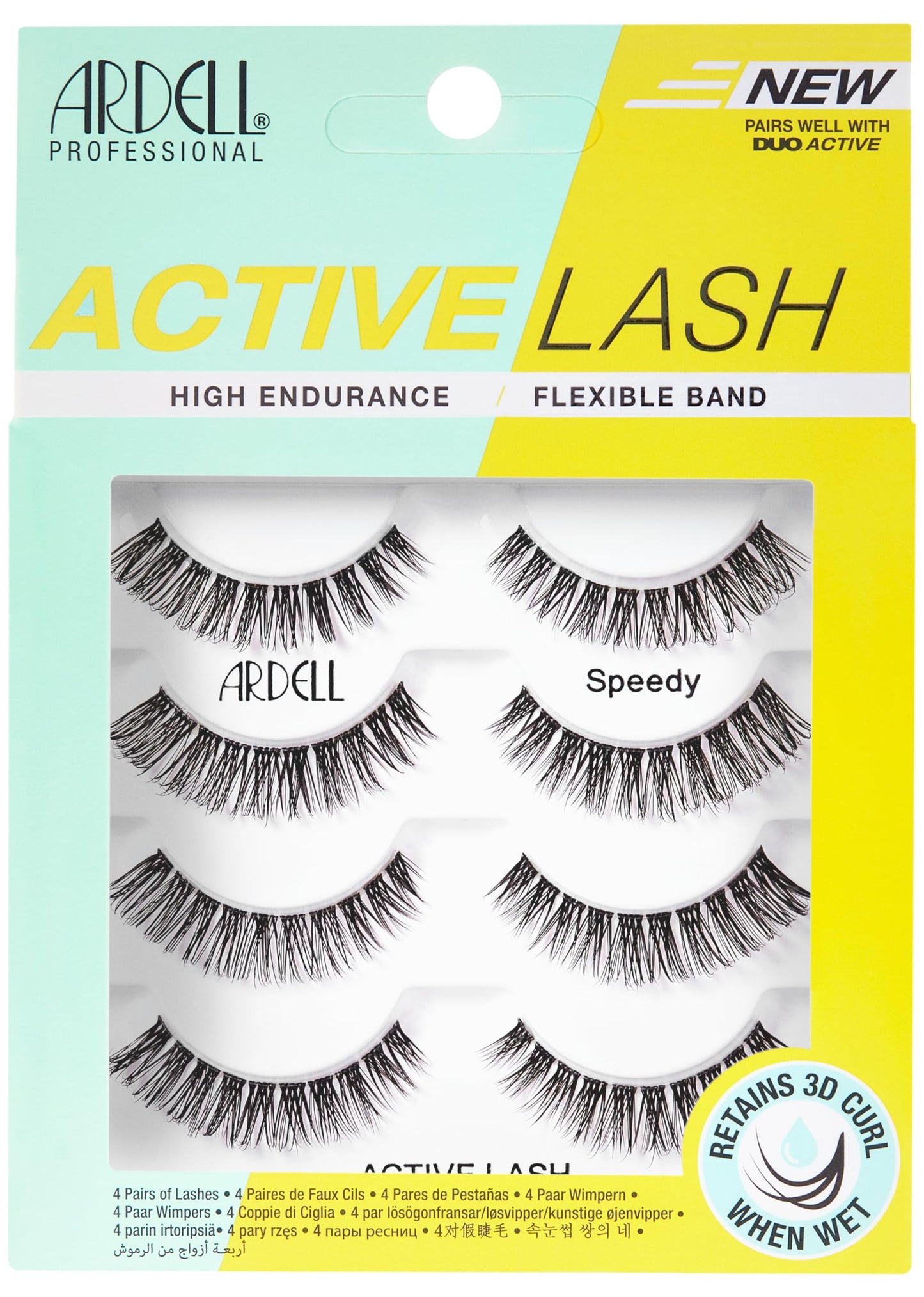 Trilumity Active Lash Speedy Water Strip Faux Mink Fiber - Black False Lashes