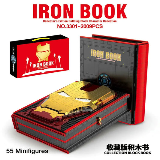 MOC Building Block Set: 3301 Super Hero Movie Marvel Iron Book