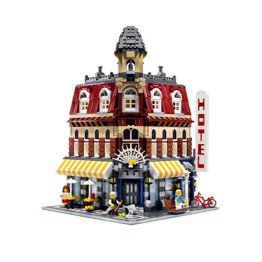 MOC Building Block Set: Street Expert Corner Cafe 15002