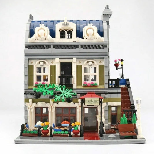 MOC Building Block Set: Street Expert Parisian Restaurant 15010