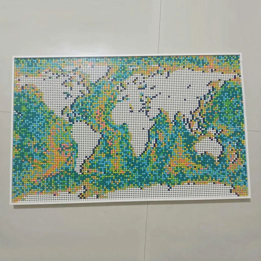 MOC Building Block Set: World Map Large Globe 99007
