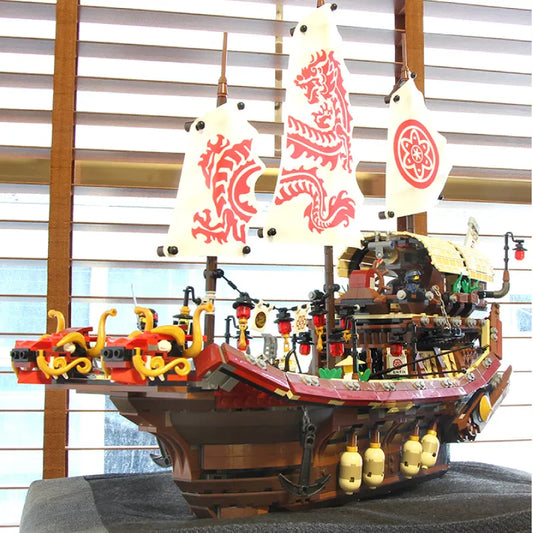 MOC Building Block Set: Movie Creative MOC Ninjago Destiny Bounty Ship, Model 06057