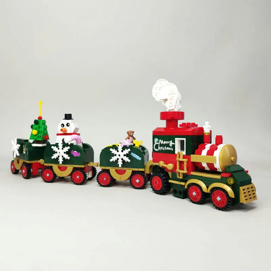 DK Building Block Set: Christmas Tree Santa Train LED, Model DK712