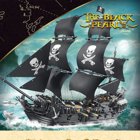 DK MOC Building Block Set: 6001 Pirates Of Caribbean Black Pearl Ship