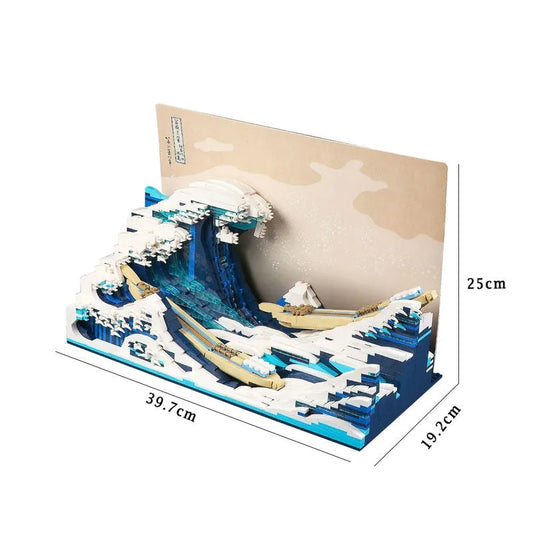 DK MOC Building Block Set: Mosaic Great Kanagawa Wave, Model DK3003