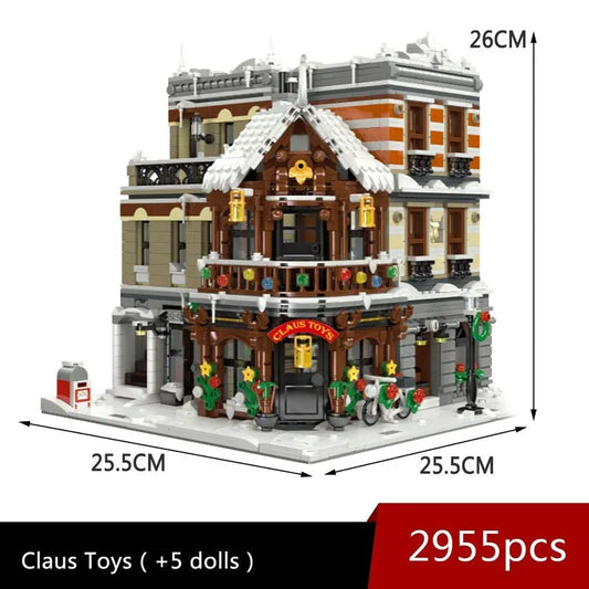 JieStar MOC Building Block Set: Street Expert Claus Store 89143
