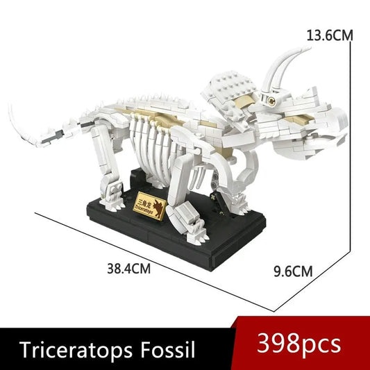 JieStar MOC Building Block Set: Idea Dinosaur World Triceratops Fossil, Model 36003