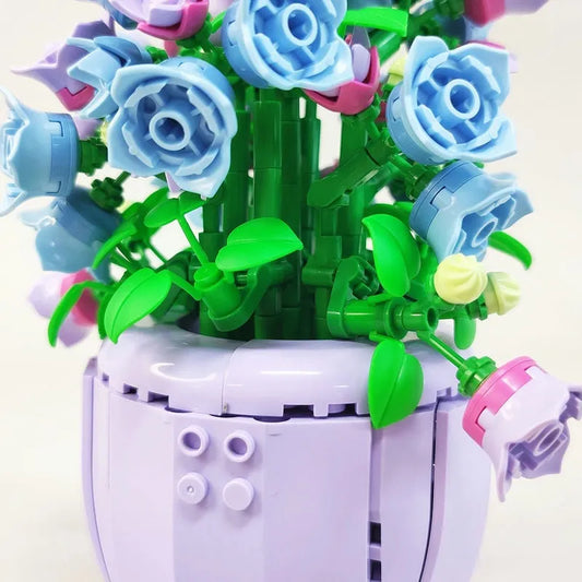 JieStar MOC Building Block Set: Idea Potted Bellflower Plant, Model 92360