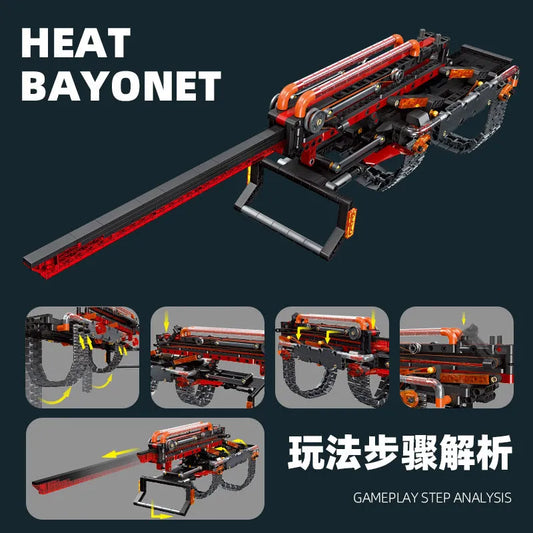 JieStar MOC Building Block Set: Weapon MOC Heat Bayonet, Model 58005