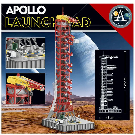 MORK MOC Building Block Set: Apollo Saturn V Umbilical Launch Tower, Model 37001 / 031003