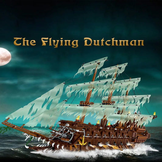MORK MOC Building Block Set: Pirates Of Caribbean The Flying Dutchman Ship, Model 031013