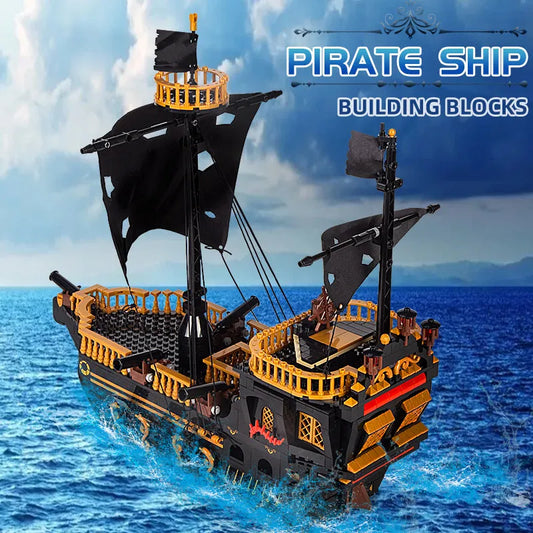 Mould King MOC Building Block Set: 13083 Pirates Of Caribbean The Seagull Ship, Model MK13083