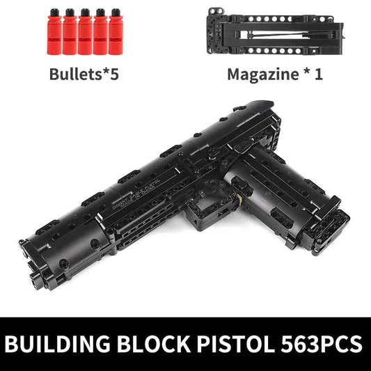 Mould King MOC Building Block Set: 14004 Military Desert Eagle Pistol Gun, Model K14004
