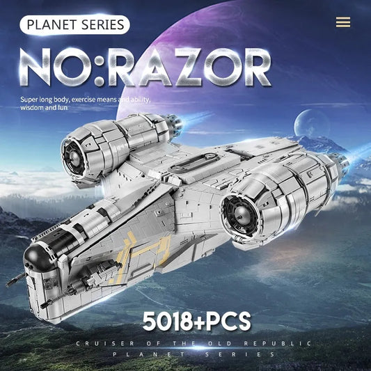 Mould King MOC Building Block Set: 21023 Star Wars UCS Razor Crest Spaceship, Model K21023