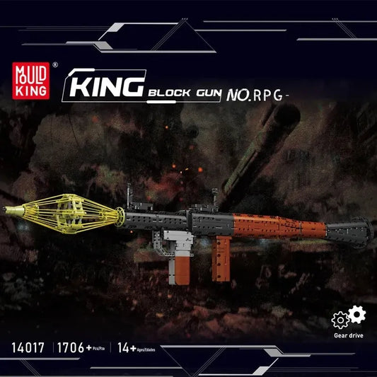 Mould King MOC Building Block Set: Motorized RPG Rocket Grenade launcher 14017, Model K14017