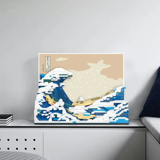 MOYU MOC Building Block Set: 97043 Art Great Kanagawa Wave MINI, Model MY97043