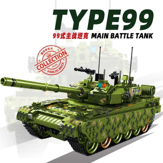 Panlos MOC Building Block Set: China Type 99 Main Battle Tank, Model 632002
