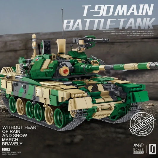 Panlos Building Block Set: Russia T90 Main Battle Tank, Model 632005