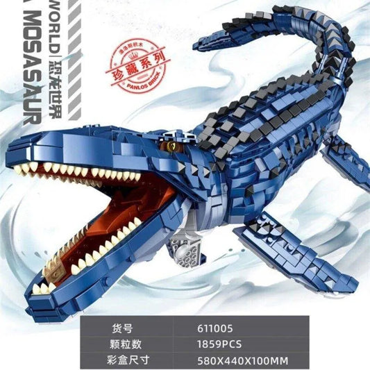Panlos MOC Building Block Set: Dinosaur World Deep Sea Mosasaurus 611005