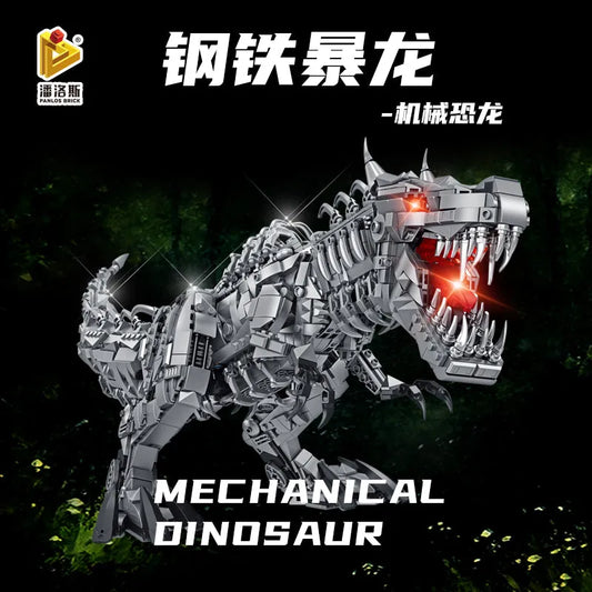 Panlos MOC Building Block Set: Mechanical Dinosaur Tyrannosaurus Rex, Model 611016
