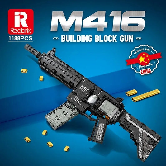 Reobrix MOC Building Block Set: M416 Assault Rifle Guns 77004, Model RE77004