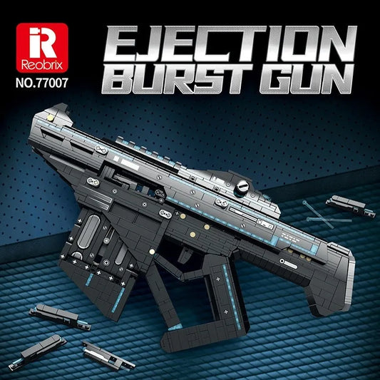 Reobrix MOC Building Block Set: Motorized Burst SMG Gun, Model 77007