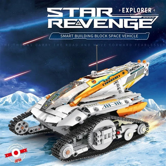 Reobrix MOC Motorized Building Block Set: RC Star Revenge Space Explorer Car, Model 99001