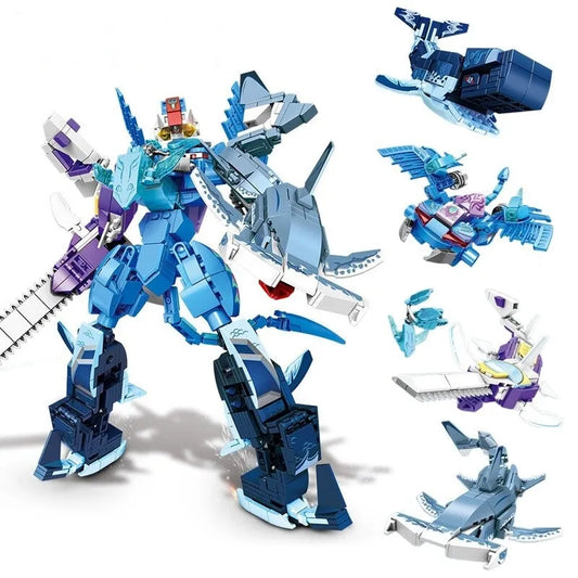 Sembo Building Block Set: Deep Sea Transforming Mecha Hunter Robot, Model 103254