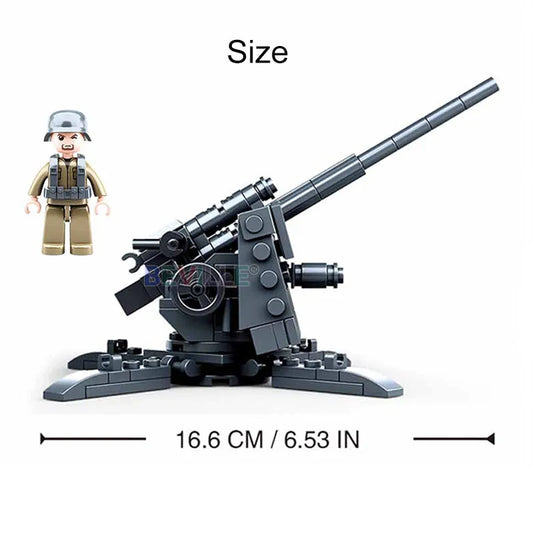 Sluban Building Block Set: WW2 Normandy Landing 88MM Anti-Tank Gun, Model SB0852