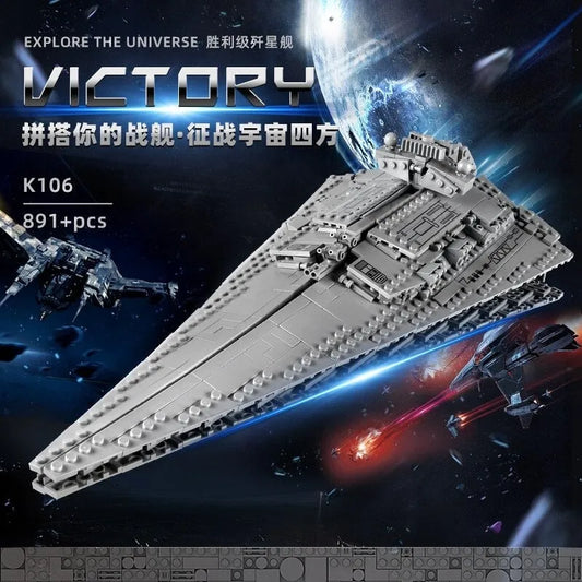 Super 18 K MOC Building Block Set: Star Warship Victory Destroyer Ship