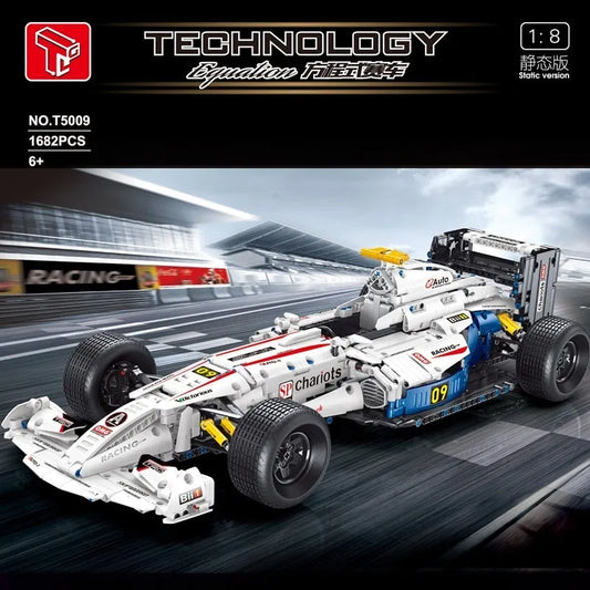 TiaGole MOC Motorized Building Block Set: T5009 RC F1 Formula Racing Sports Car, Model T5009PF
