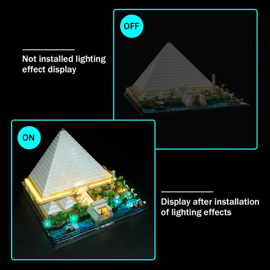 Vonado LED Light Kit for Ideas 21058 The Great Pyramid (Lights Only), Model L21058