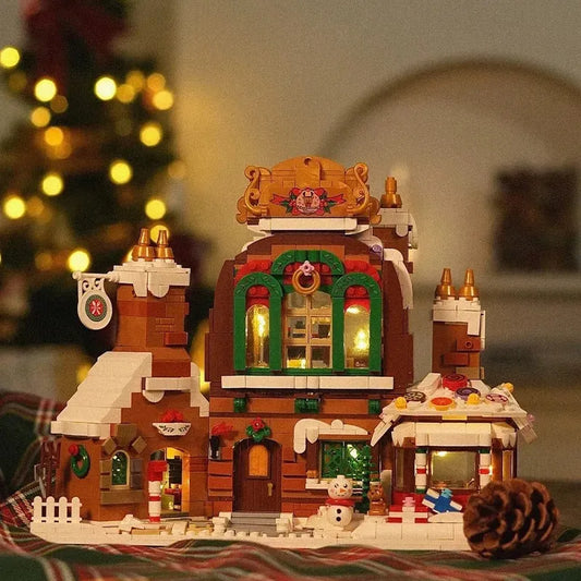 ZHEGAO MOC Building Block Set: Christmas Gingerbread House MINI, Model DZ6025