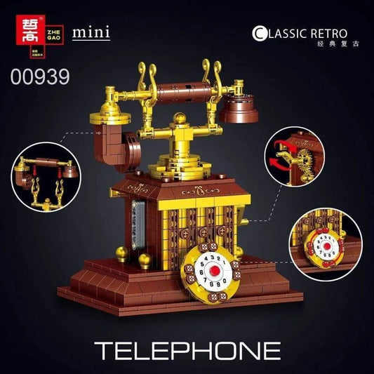 ZHEGAO MOC Building Block Set: Retro Telephone MINI 00939