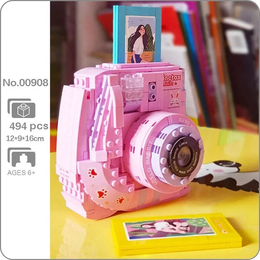 ZHEGAO MOC Building Block Set: Retro Instant Photo Camera MINI, Model 00908