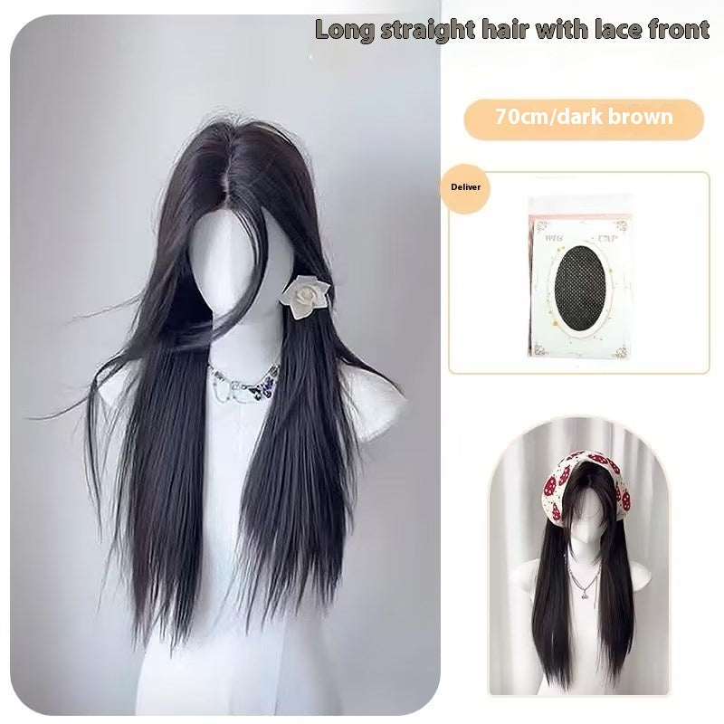 Trilumity Straight Lace Front Wig in Dark Brown, colour reference